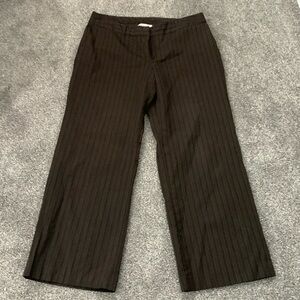 Merona Dark Brown Pinstripe Wide Leg Pants